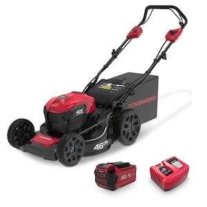 Electric Lawnmowers: Powerworks 40V 18''/46cm self-propelled lawnmower 5ah kit