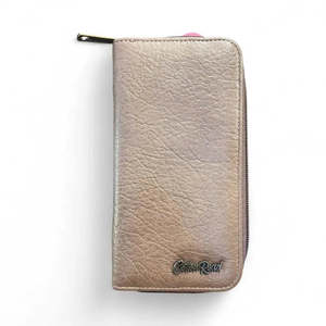 Wallets: Cotton Road Large Wallet - Beige PU Leather