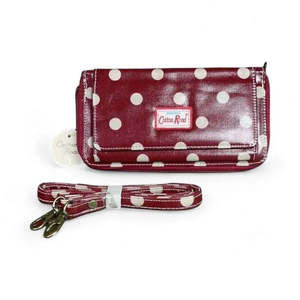 Wallets: Cotton Road Sling Wallet - Red with Large Dots