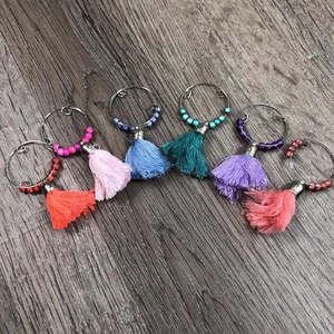 Wine Glass Charms: Wine Glass Charms - Tassels 1