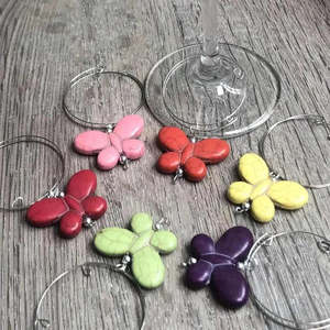 Wine Glass Charms - Butterflies