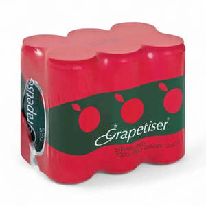 Cooldrinks: Grapetiser Sparkling 100% Red Grape Juice 330ml - 6-Pack
