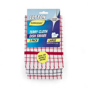 Cleaning: Terry Cloth Dish Swabs - Set of 3