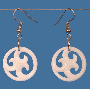 Products: Bone Triple Koru Earrings SomethingKiwi