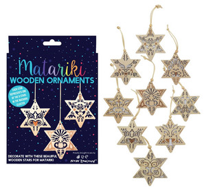 Products: Matariki Wooden Ornaments SomethingKiwi
