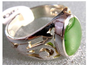 Oval Koru Greenstone Ring SomethingKiwi