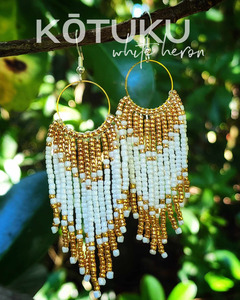 All Jewellery: KŌTUKU Beaded Feather Tassel Earrings