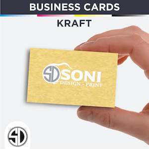Business card: Kraft - Business card 90x55mm