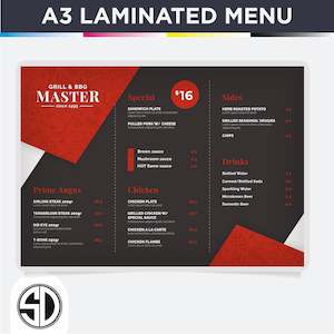 Frontpage: A3 Laminated