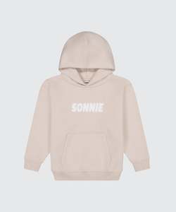 Hoodies: Puff Print Hoodie - Bone