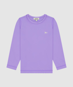 Tops: Long Sleeve Swim Tee - Violet
