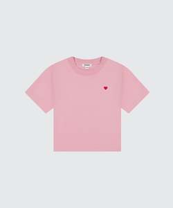T Shirts: HEART TEE - SHELL PINK