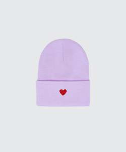 Heart Beanie - Violet