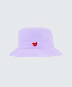 Under 50: HEART BUCKET HAT - ULTRA VIOLET
