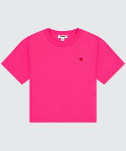 T Shirts: Heart Tee - Hot Pink