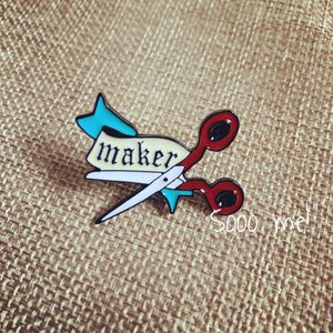 Products: Enamel Pin – Maker Scissors – Sooo me
