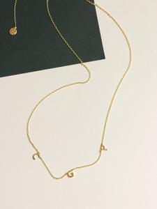 Choose Your Letters Necklace - Solid Gold