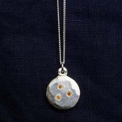 Necklaces: Callisto Pendant - Silver with Citrines