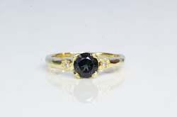 Mira Ring - 14ct Yellow Gold with Green Sapphire
