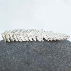 Brooches: Silver Fern Brooch - Sterling Silver