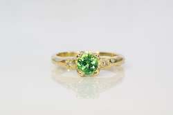 Mira Ring - 14ct Yellow Gold with Green Tsavorite Garnet
