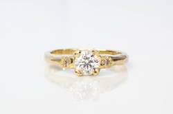 Engagement: Mira Ring - 18ct Yellow Gold with 0.64ct White Recycled Diamond