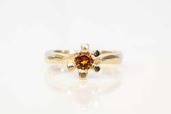 Sol Ring - 9ct Yellow Gold with Spessartine Garnet