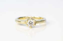 Engagement: Vesta Ring - 14ct Yellow Gold with White Recycled Diamond