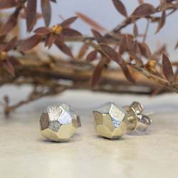 Studs: Boulder Studs - 9ct White Gold