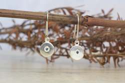 Vega Drop Earrings - Silver with Gems