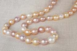 Pearl Necklaces: Semi-Baroque Pearl Necklace - 6-7mm- Natural