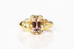 Products: Oasis Ring - 18ct Yellow Gold with Peach Tourmaline