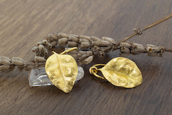 Hoops Drops: Ramarama Leaf Hoop Earrings - Gold Plated