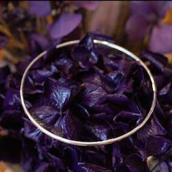 Bracelets: Hammered Bangle - 2mm - Sterling Silver