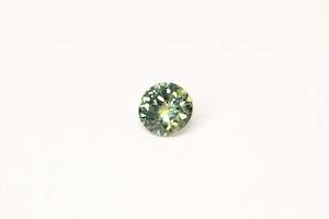 6mm 1.0 carat Round-Cut Green Pharoah Eye Sapphire