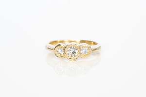 Engagement Ring: Torci Ring - 9ct Yellow Gold with Diamonds