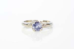 Mira Ring - 14ct White Gold with 1.04ct Ceylon Sapphire