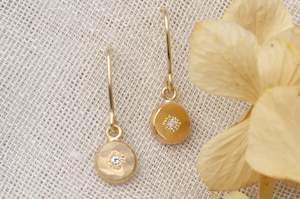 Earrings: Vega Drop Earrings - Yellow Gold