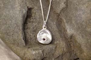 November: Water Drop Pendant - Sterling Silver