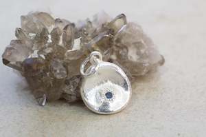 November: Water Drop Charm - Sterling Silver