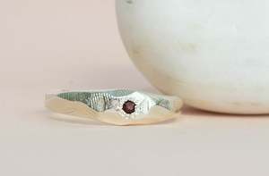 Hestia Ring - Sterling Silver with Garnet
