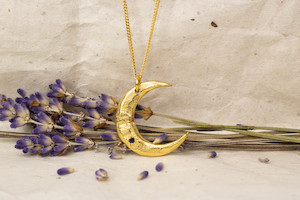 September: Moon Pendant - Gold Plated