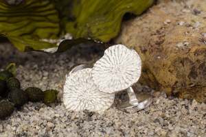 Shorelines: Coral Cufflinks - Sterling Silver