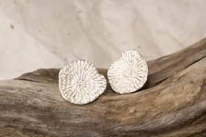 Shorelines: Coral Studs - Sterling Silver