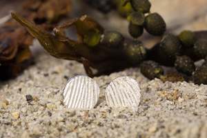 Shorelines: Beach Studs - Small - Sterling Silver