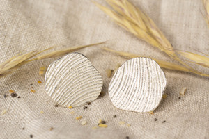 Shorelines: Beach Studs - Large - Sterling Silver