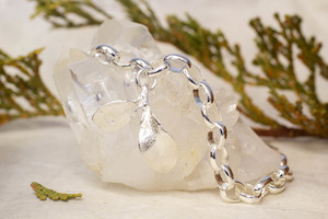 New Arrivals: Seedling Leaf Charm Bracelet - Sterling Silver