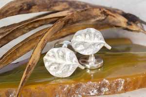 Ramarama Leaf Cufflinks - Sterling Silver