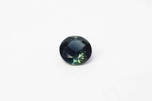 7.5mm 1.52 carat Round-Cut Green-Blue Sapphire