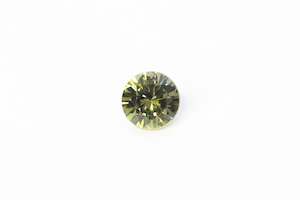 Sapphire: 5.6mm, 0.87ct, Round-Cut, Green